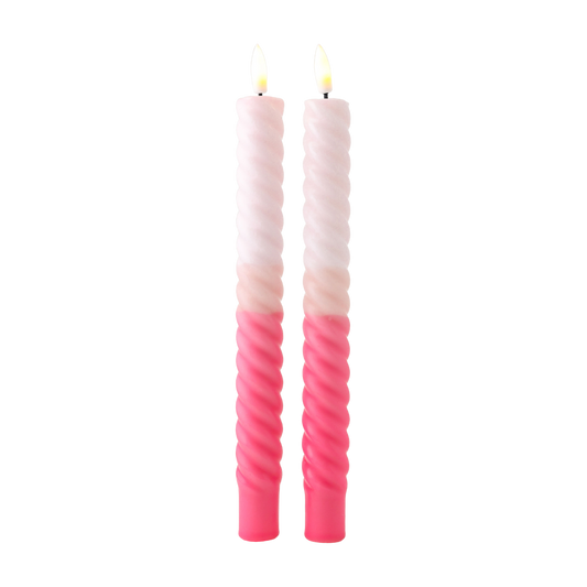 LED Swirl Candle Amour Toujours - Set of 2