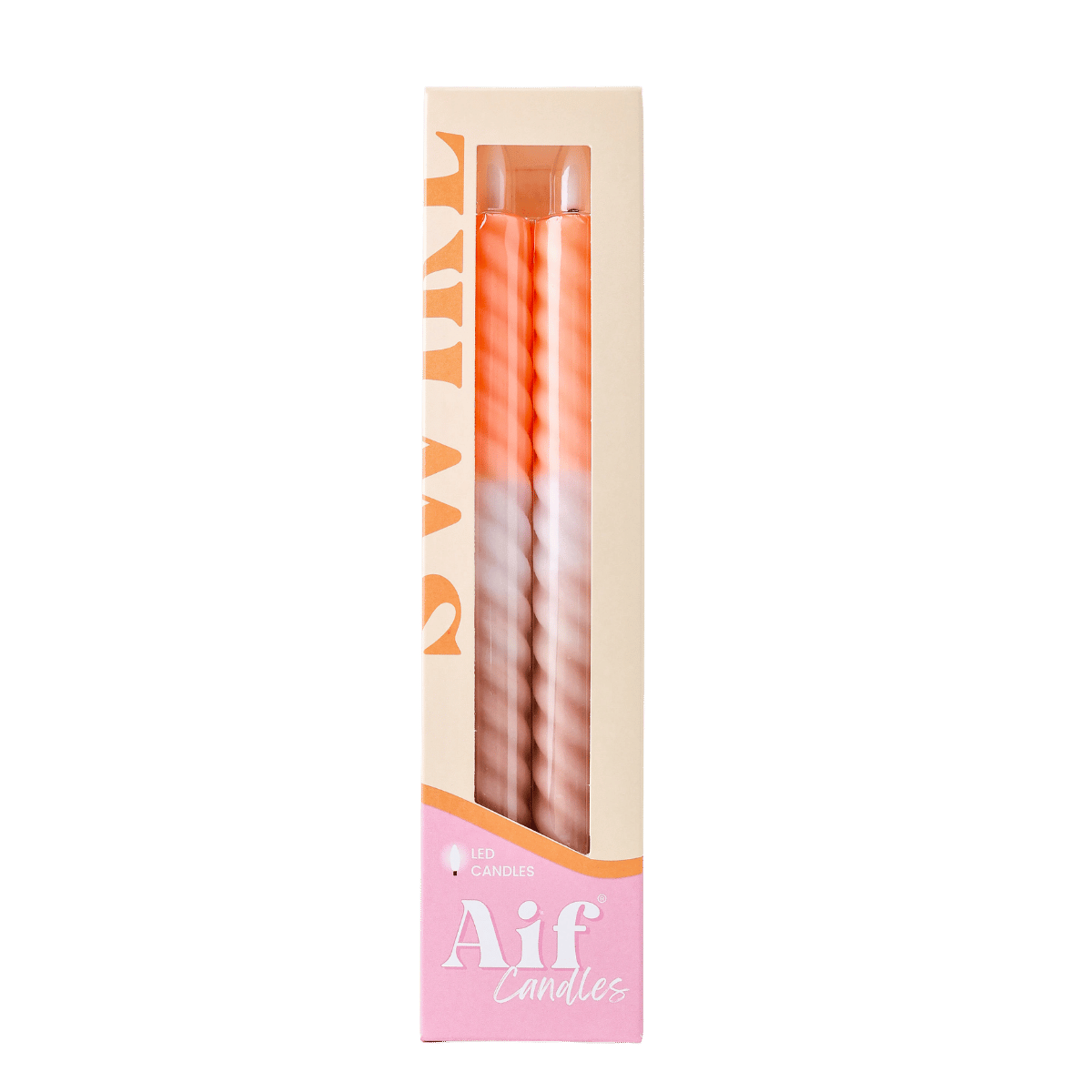 LED Swirl Candle Pure Bliss - Set of 2
