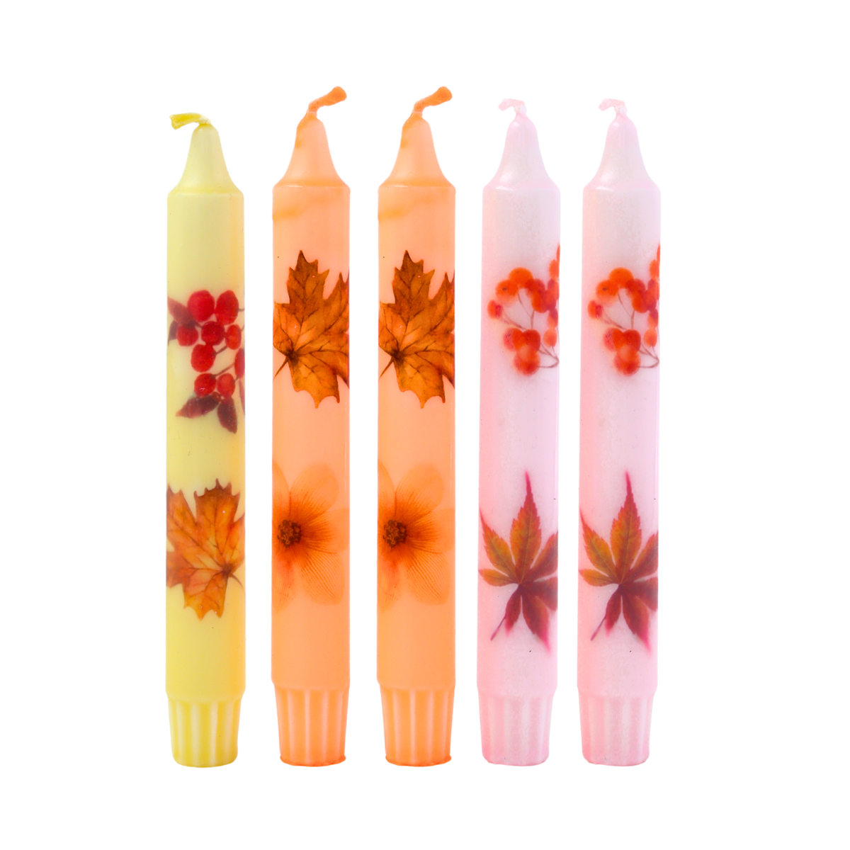 Diner Kaars Wildflowers - Set van 5