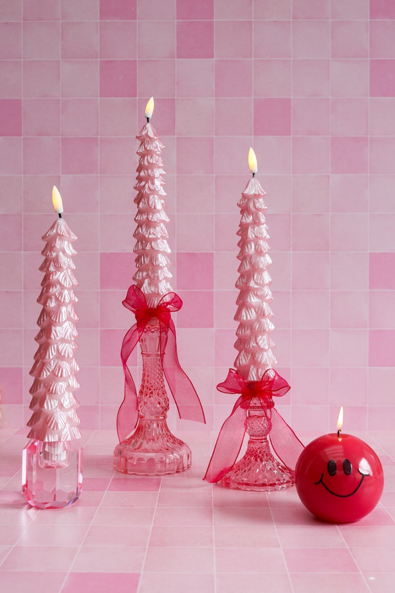 Kandelaar Crystal Pink