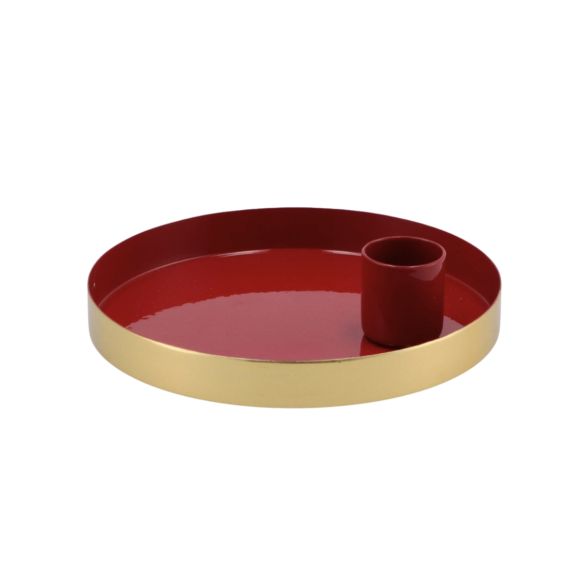 Kandelaar Golden Circle - Red - 12 cm