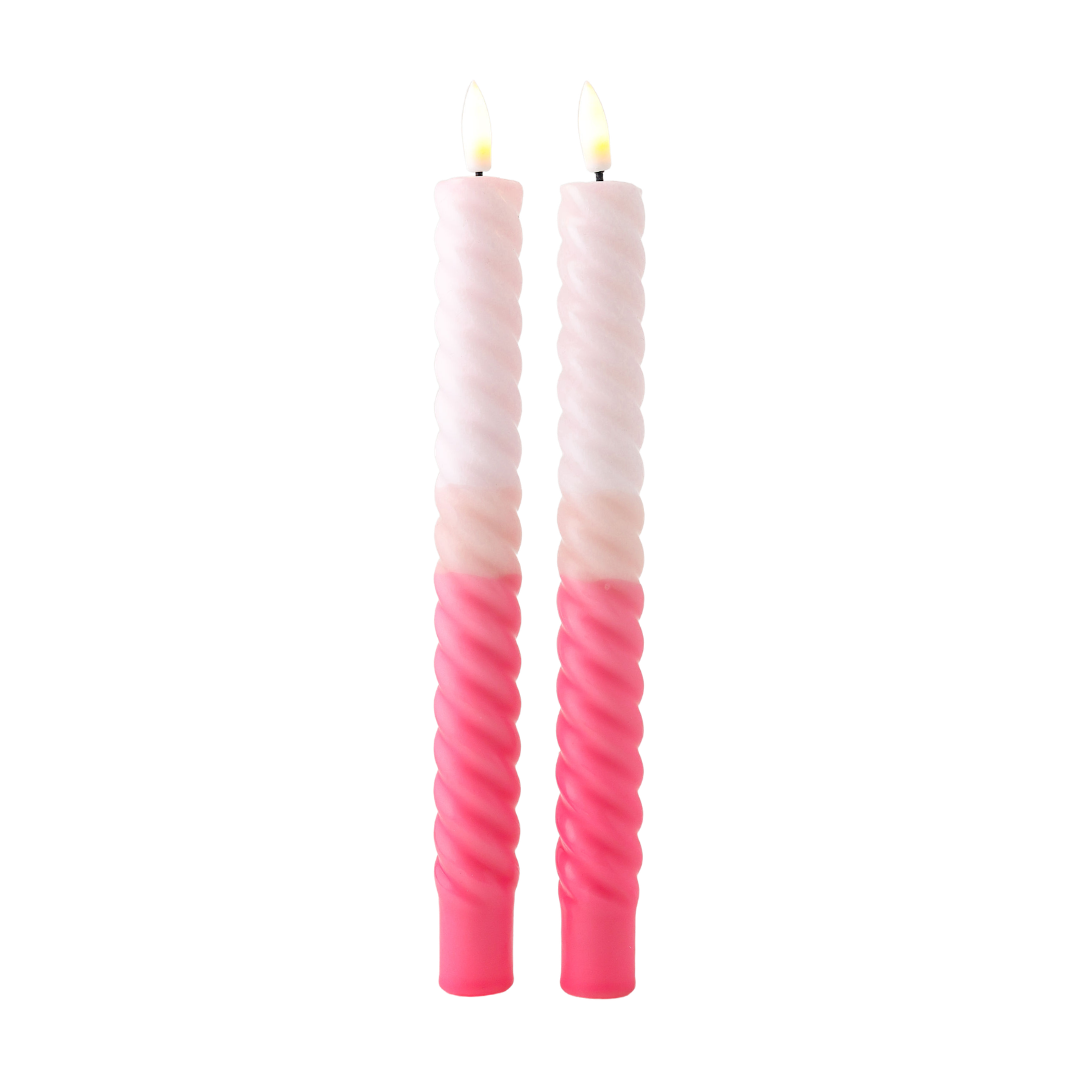 LED Swirl Candle Amour Toujours - Set of 2