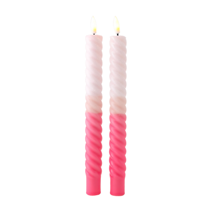 LED Swirl Candle Amour Toujours RC - Set of 2