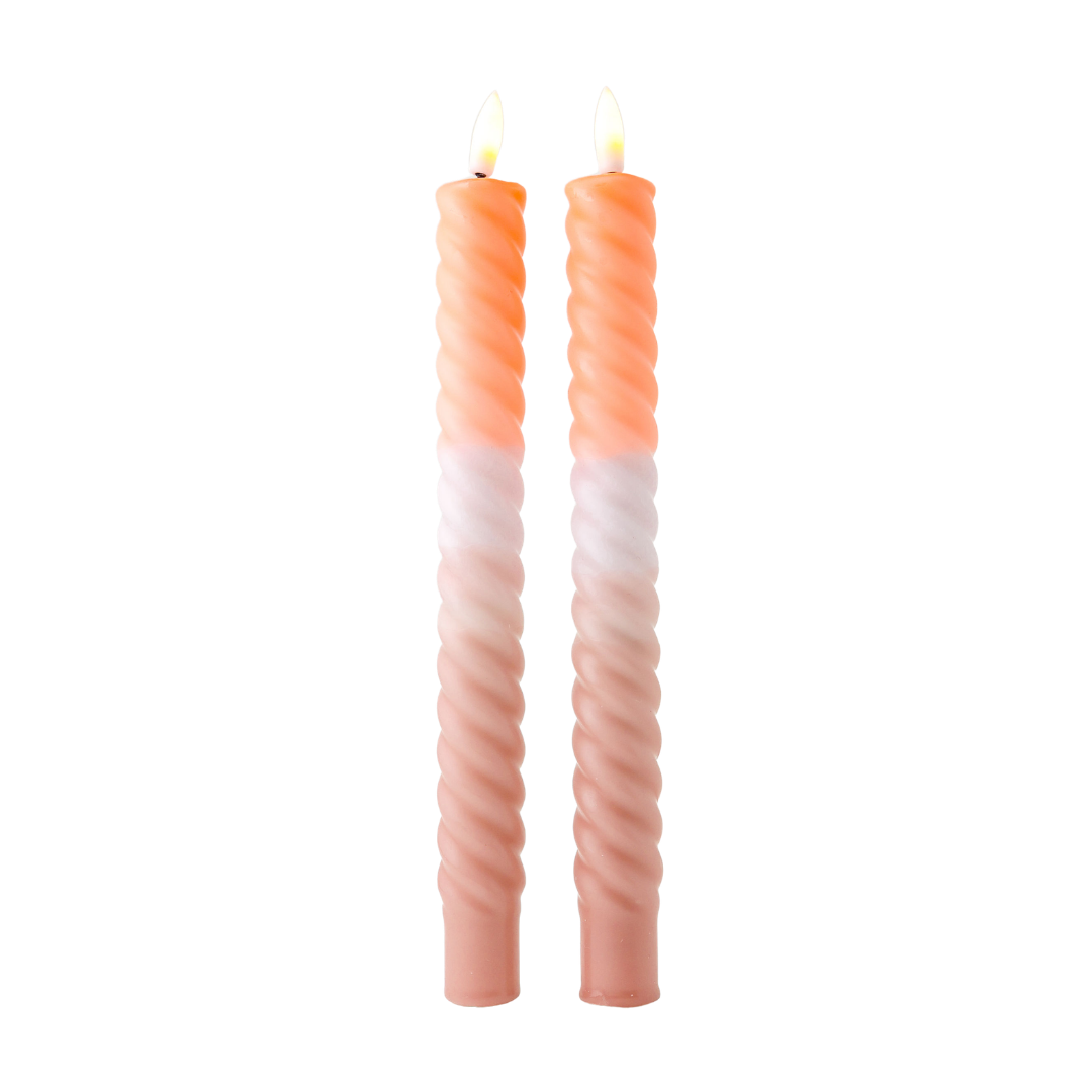 LED Swirl Candle Pure Bliss - Set of 2