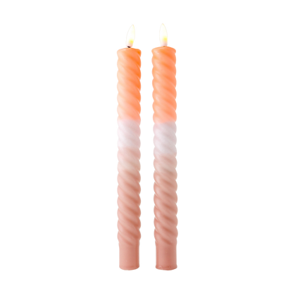 LED Swirl Candle Pure Bliss RC - Set of 2