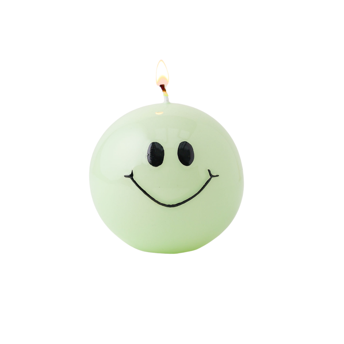 Smiley Kaars Mint - Verpakt per 6 stuks