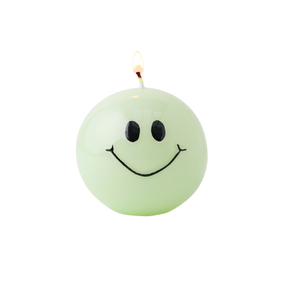 Ball Candle Smiley Mint - Pack of 6