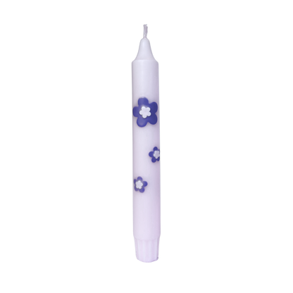 Diner Candle Retro Flower Lilac - Pack of 5