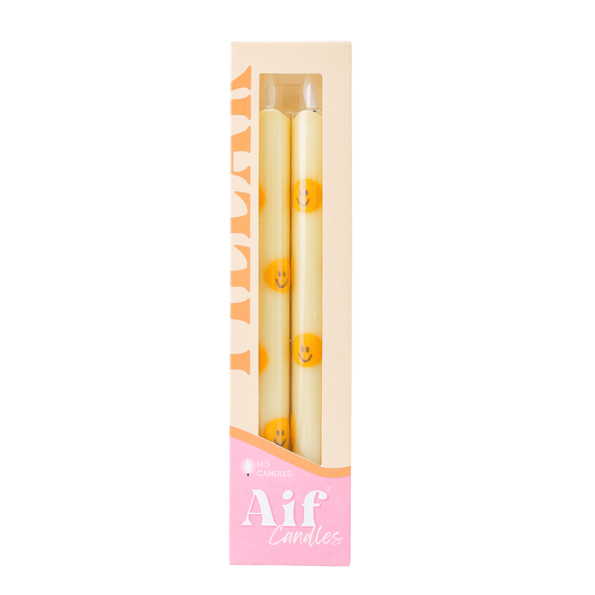 LED Pillar Candle Soft Smiles - Set of 2