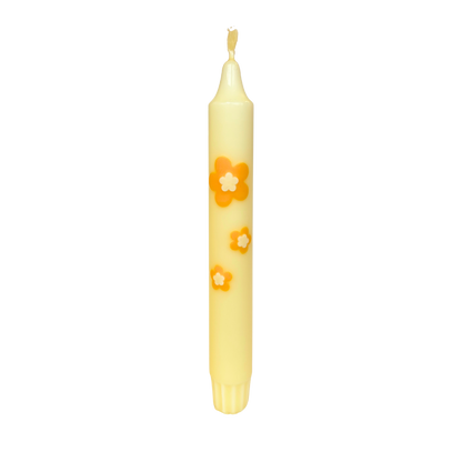 Diner Candle Retro Flower Yellow - Pack of 5
