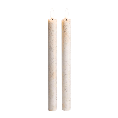 PRE-ORDER LED Pillar Candle Golden Sparks RC - Set of 2