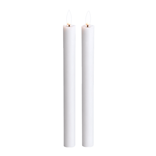 LED Pillar Candle White RC - Set of 2