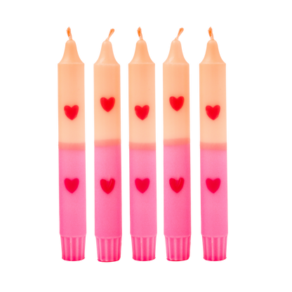 Diner Candle Duo Hearts - Pack of 5