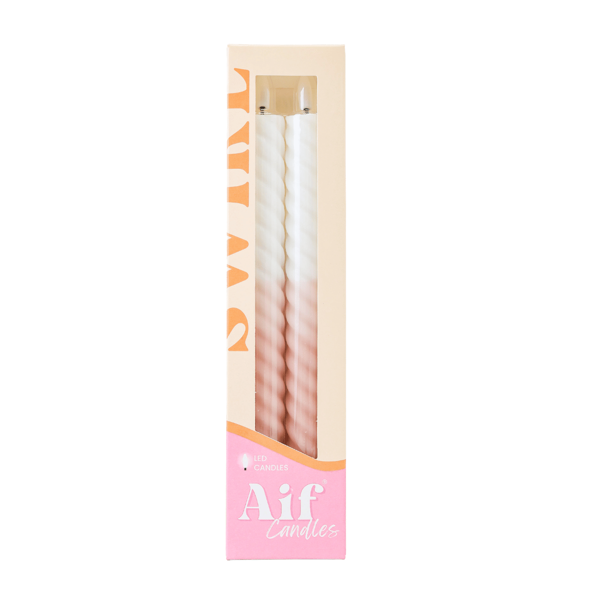LED Swirl Candle Sand - Set of 2