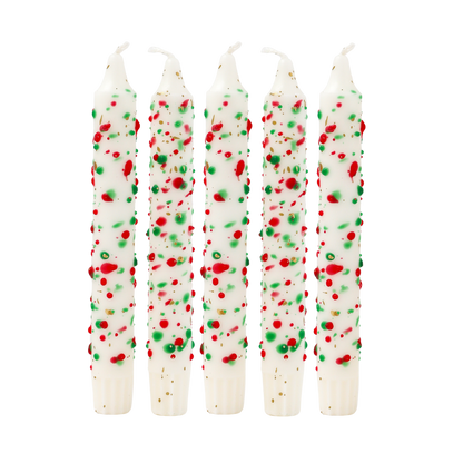 Diner Candle XMAS Confetti - Pack of 5