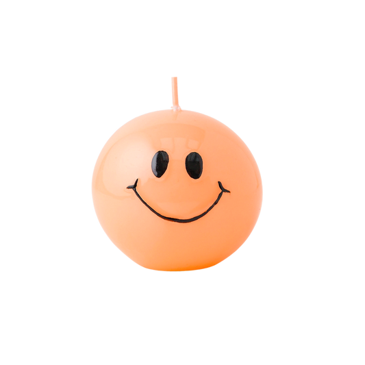 Smiley Kaars Hot Orange - Verpakt per 6 stuks