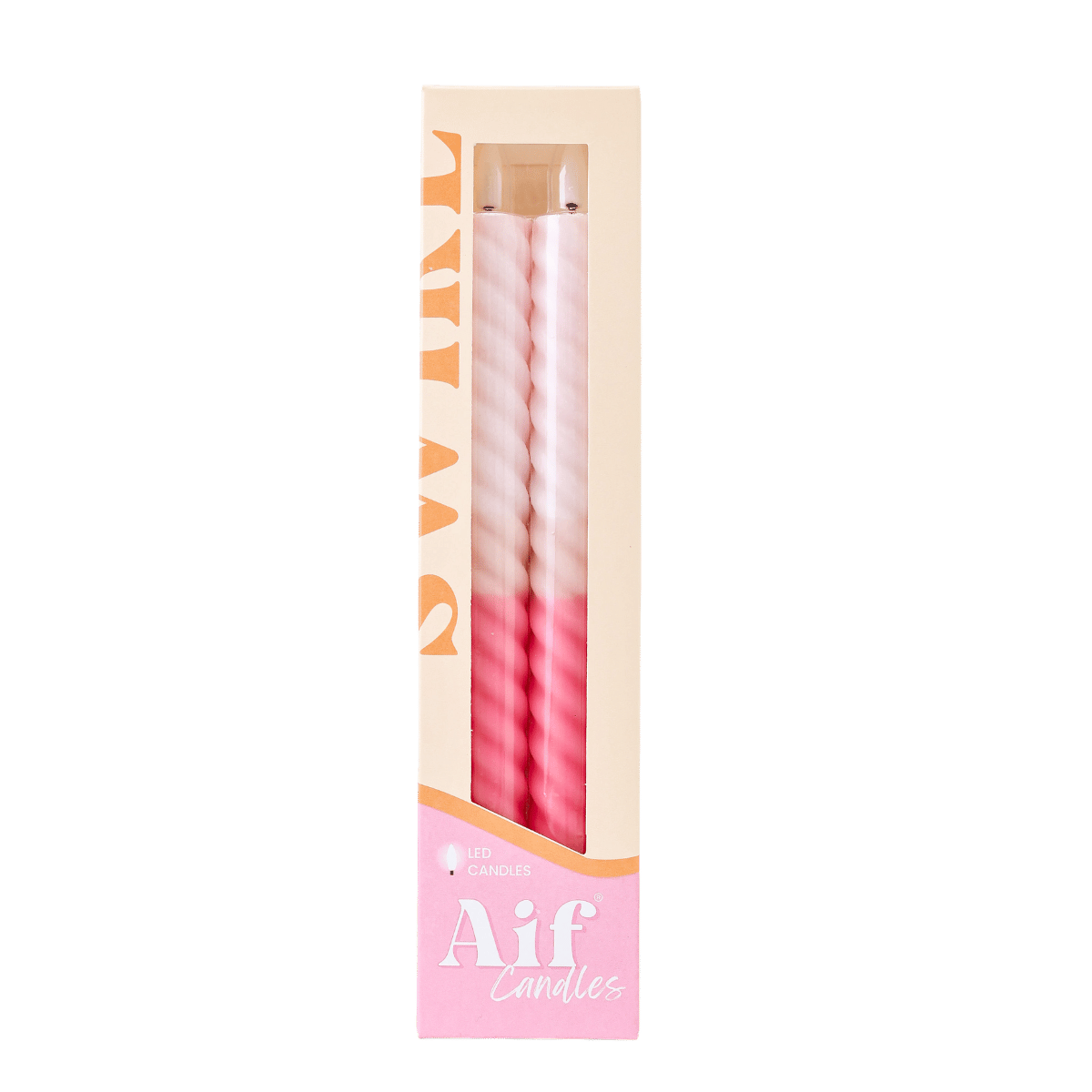 LED Swirl Candle Amour Toujours - Set of 2