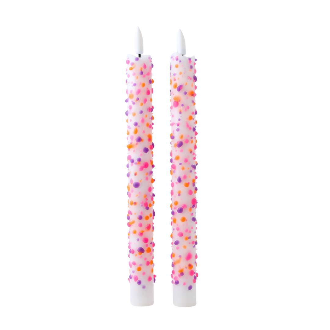 LED Pillar Candle Vivid Sparks - Set of 2