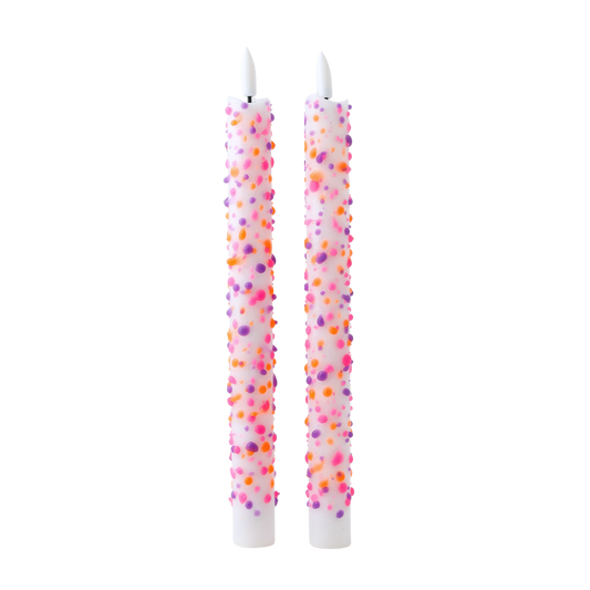 LED Pillar Candle Vivid Sparks - Set of 2