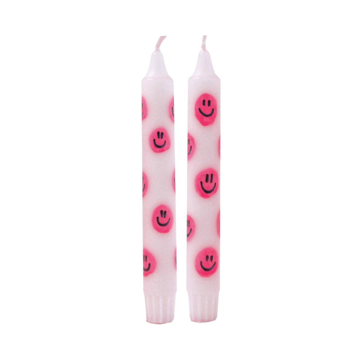 Diner Kaars Smiley Pink - Set van 5