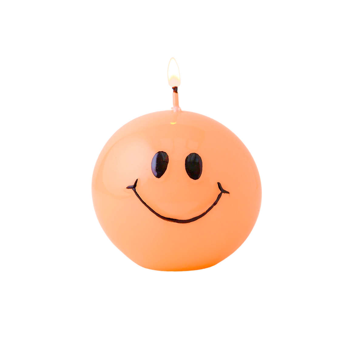 Smiley Kaars Hot Orange - Verpakt per 6 stuks