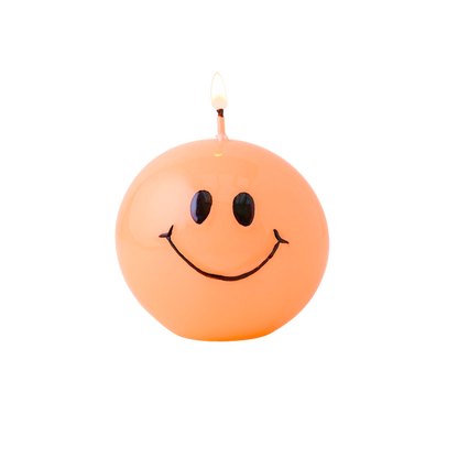 Kugelkerze Smiley Orange – 6er-Pack
