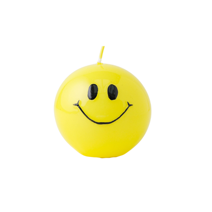 Ball Candle Smiley Yellow - Pack of 6