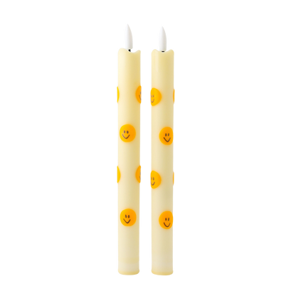 LED Pillar Candle Soft Smiles RC - Set of 2