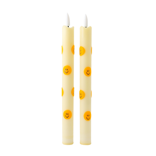 LED Pillar Candle Soft Smiles - Set of 2