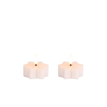 LED Candle Snowflake - Set of 2