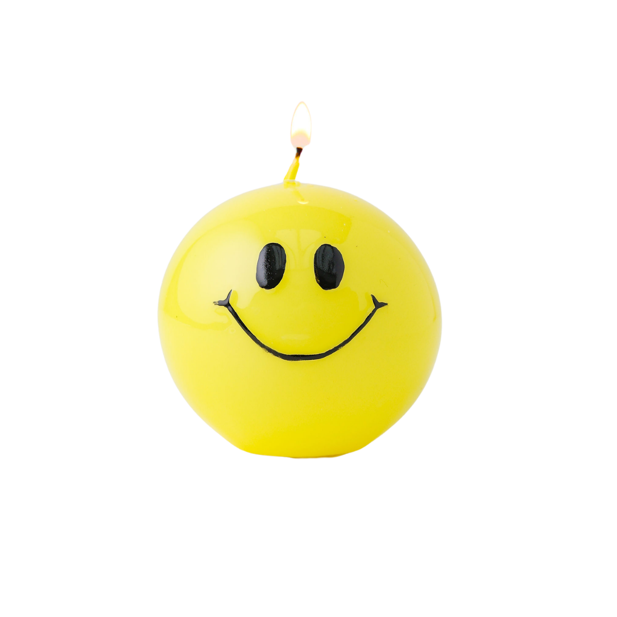 Smiley Kaars Yellow - Verpakt per 6 stuks