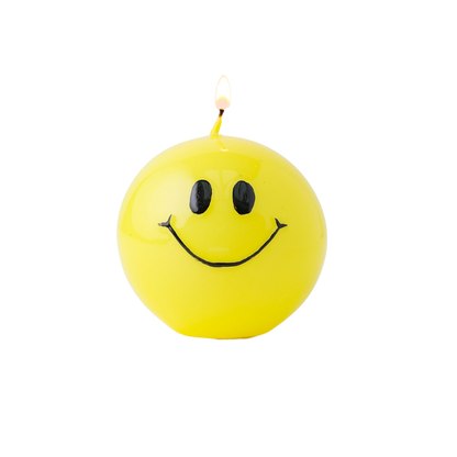 Ball Candle Smiley Yellow - Pack of 6