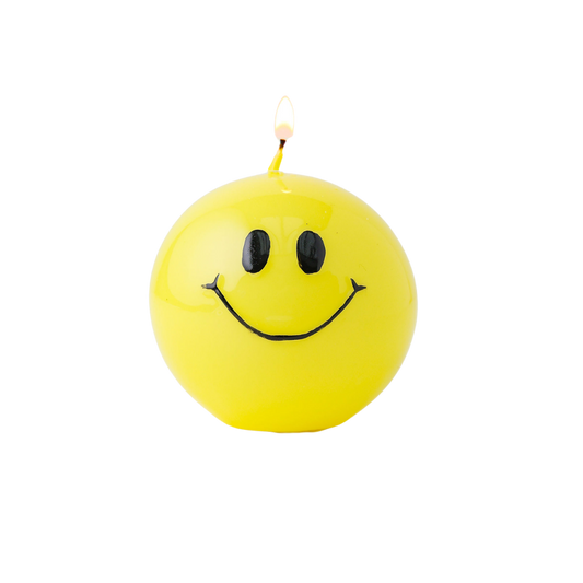 Smiley Kaars Yellow - Verpakt per 6 stuks