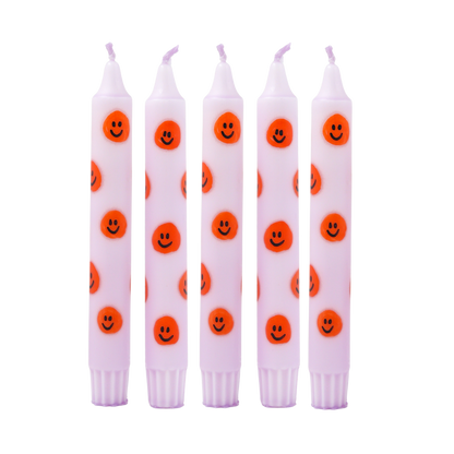 Diner Candle Smiley Orange - Pack of 5