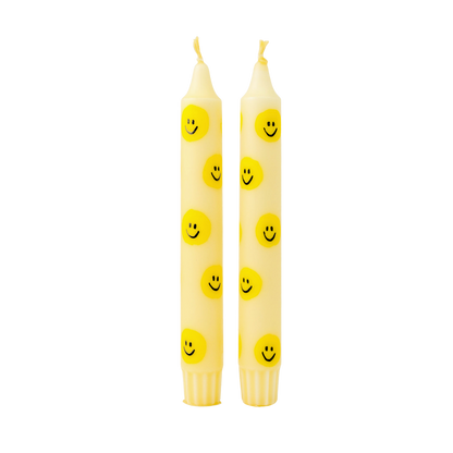 Diner Candle Smiley Yellow - Pack of 5