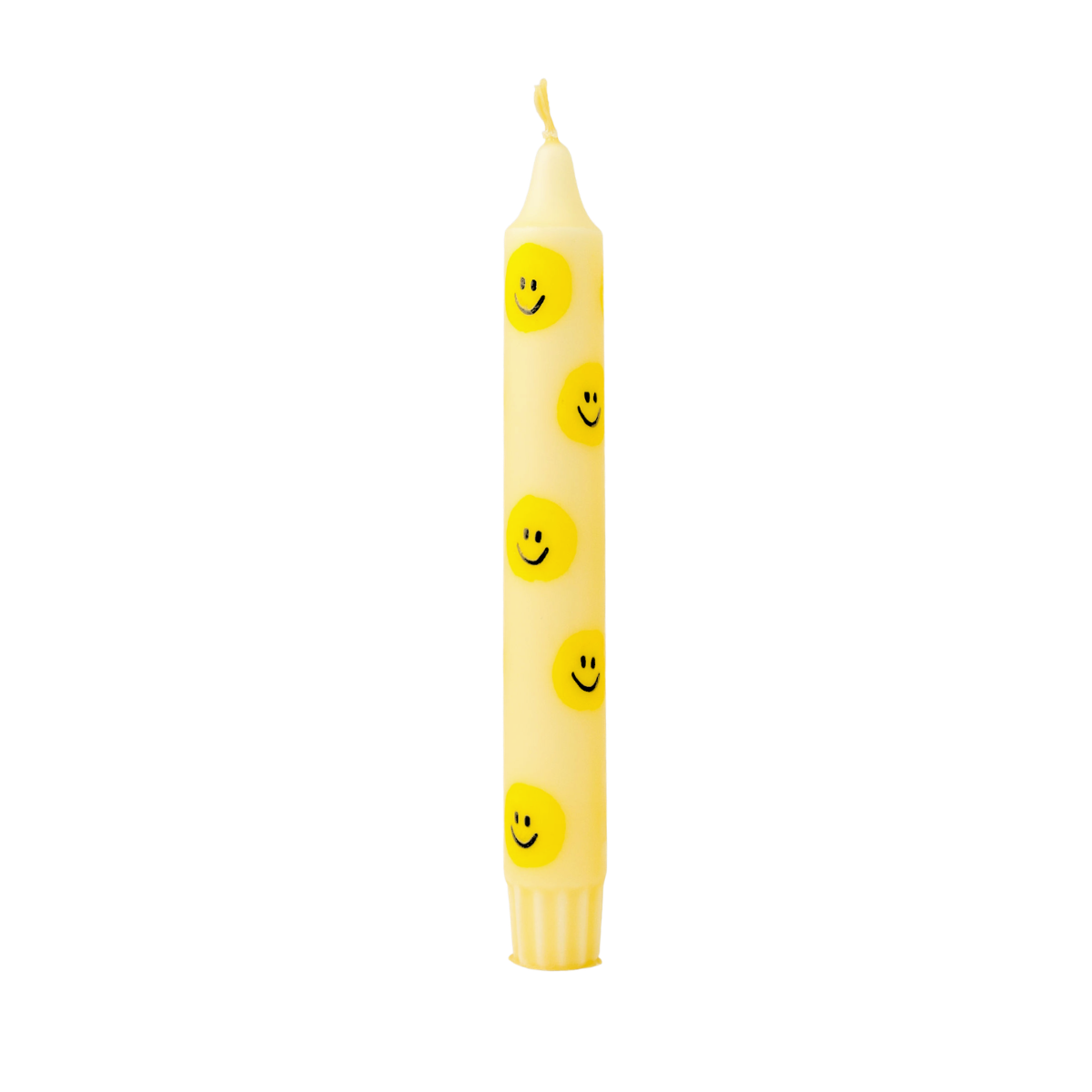 Diner Kaars Smiley Yellow - Set van 5