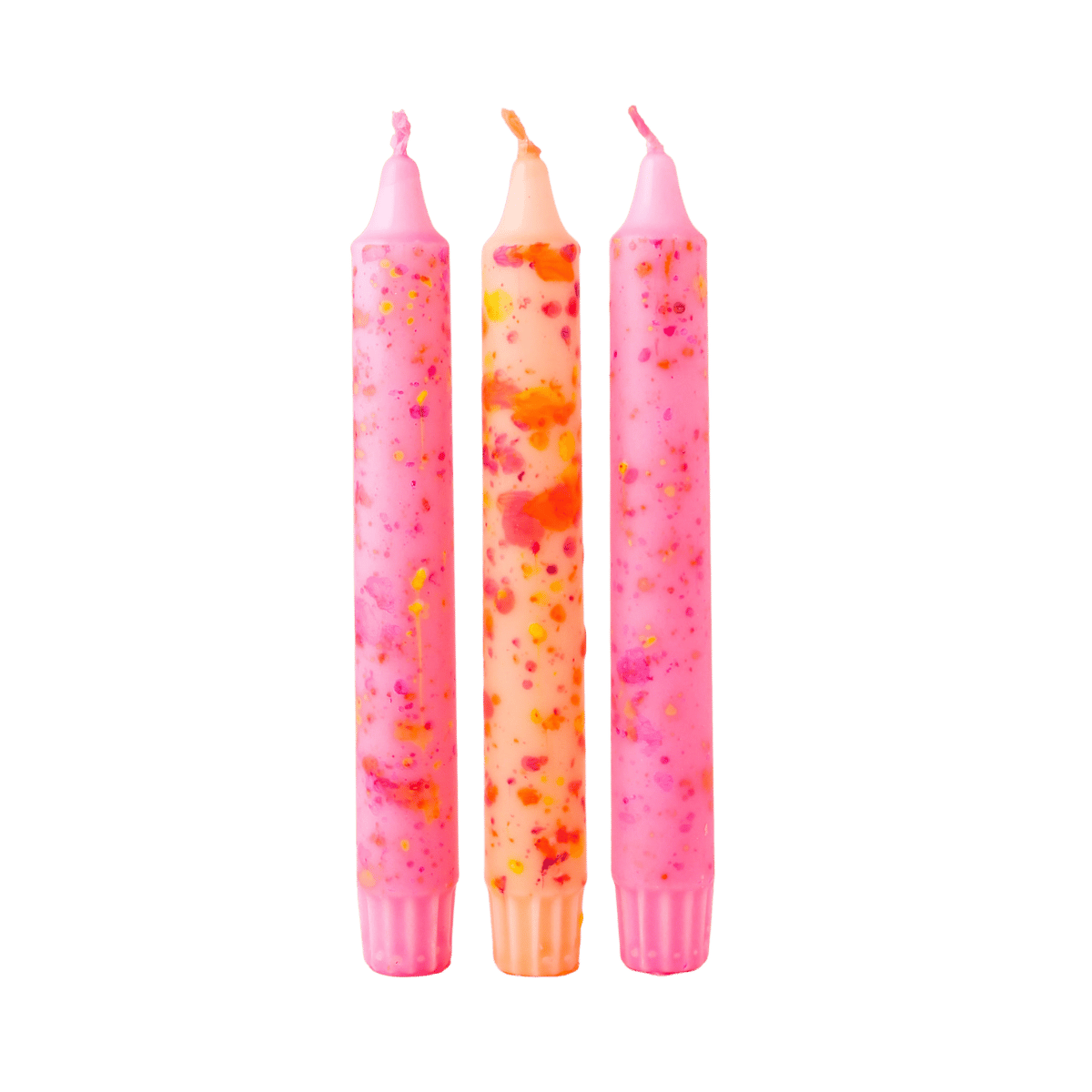 Diner Kaars Confetti - Set of 3