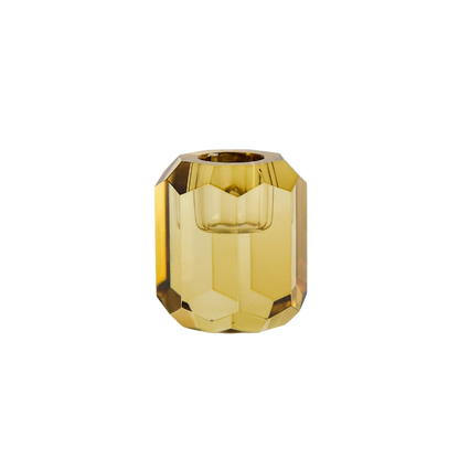Candle Holder Crystal Green