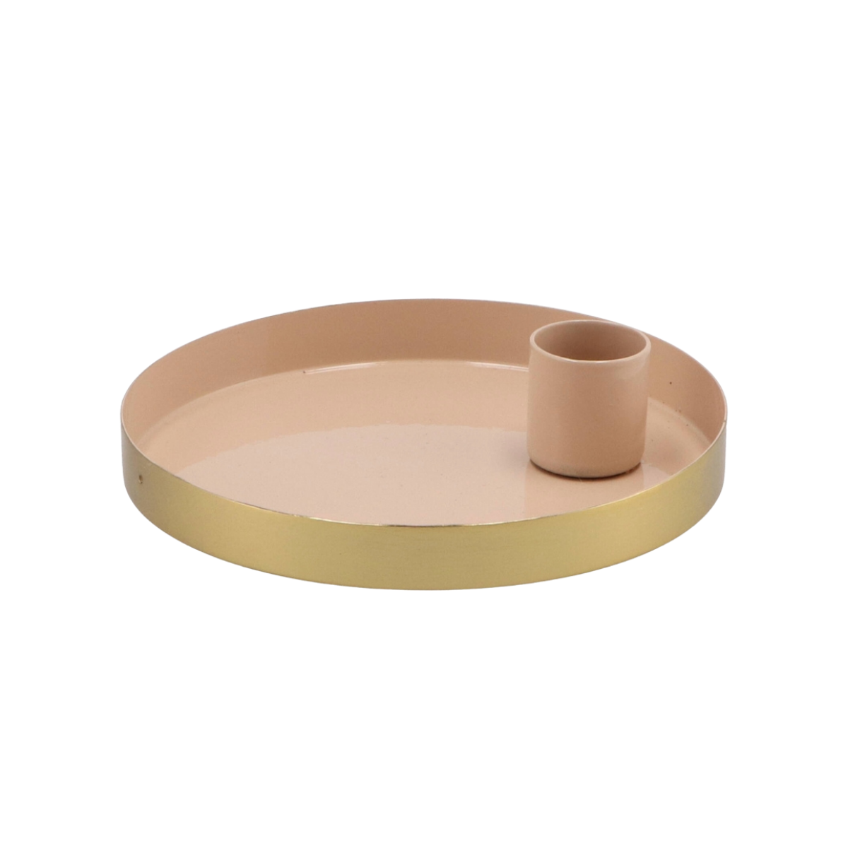Kandelaar Golden Circle - Beige - 12 cm