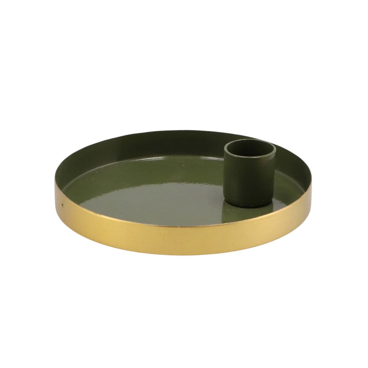 Kandelaar Golden Circle - Green - 12 cm
