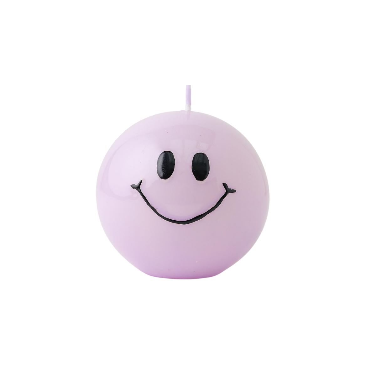 Smiley Kaars Lila - Verpakt per 6 stuks