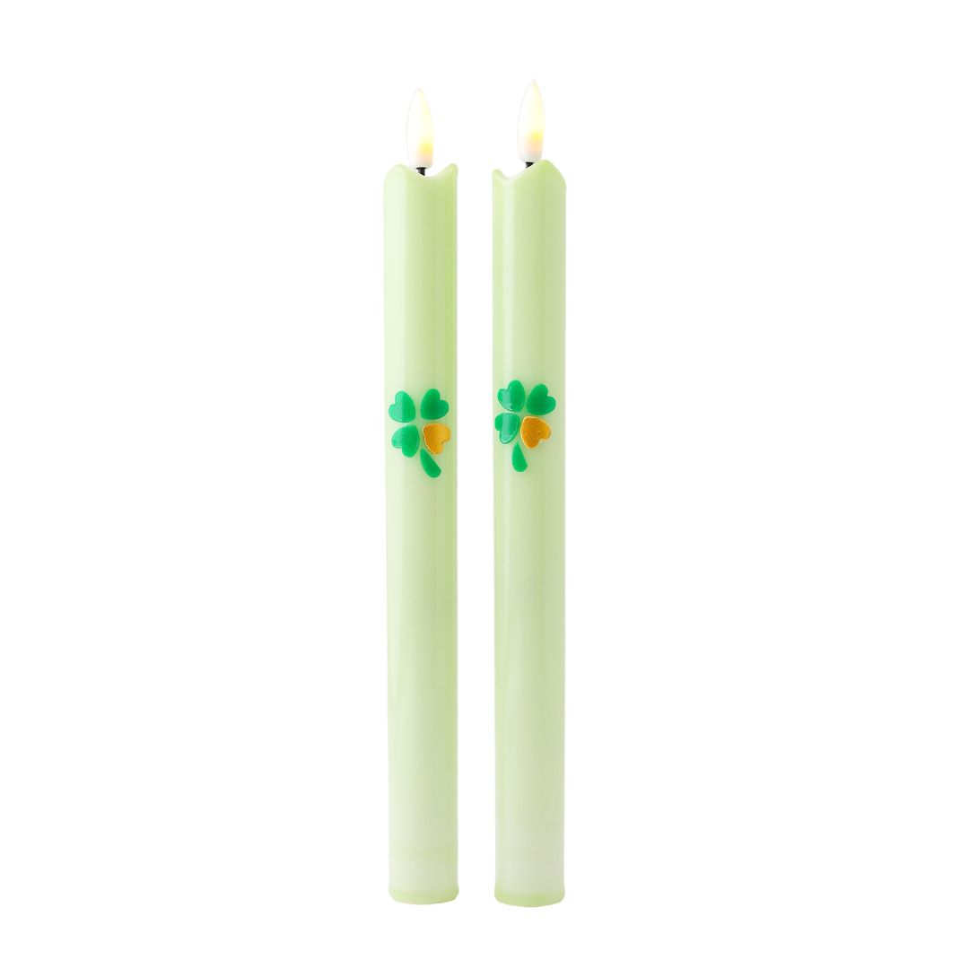 LED Pillar Candle Lucky - Set of 2