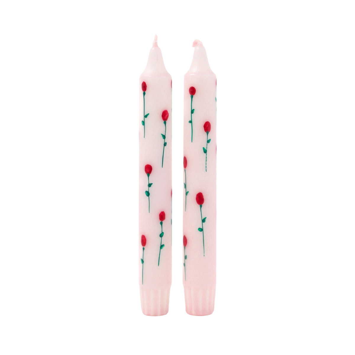 Diner Kaars Rosy - Set van 5