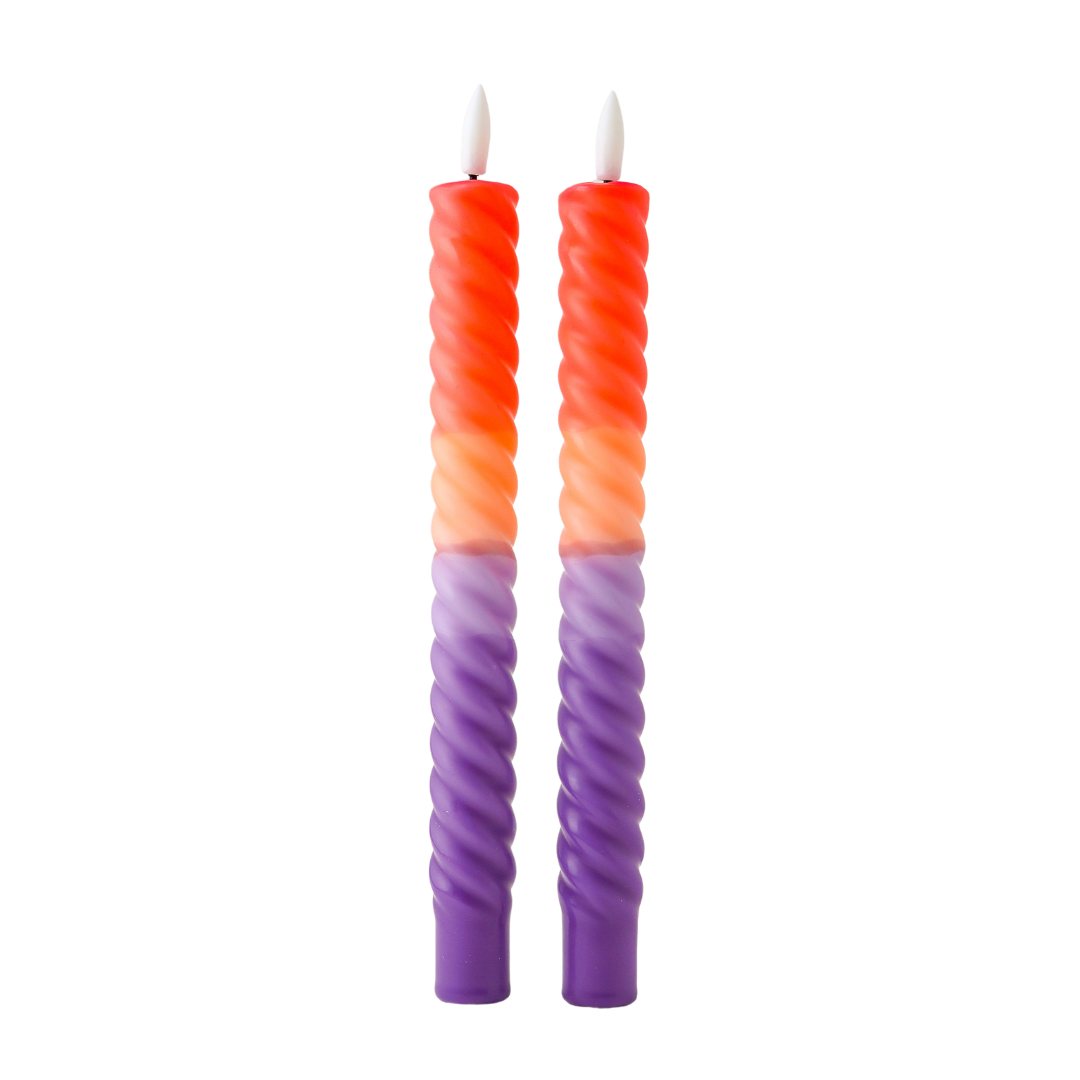 LED Swirl Candle Mystic - Set of 2