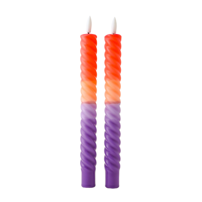 LED Swirl Candle Mystic RC - Set of 2