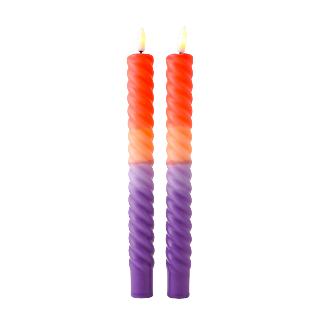 LED Swirl Candle Mystic - Set of 2
