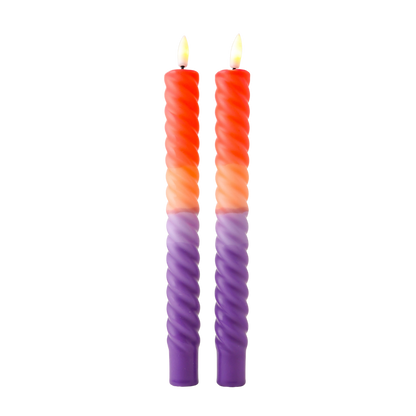 LED Swirl Candle Mystic RC - Set of 2