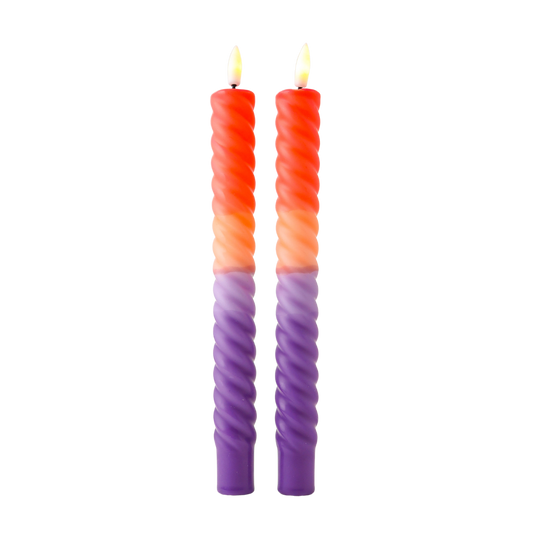 LED Swirl Candle Mystic - Set of 2