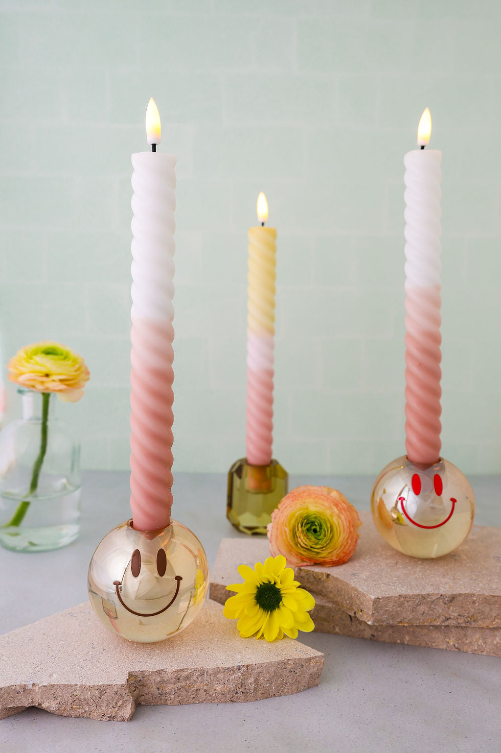 LED Swirl Candle Sand - Set of 2