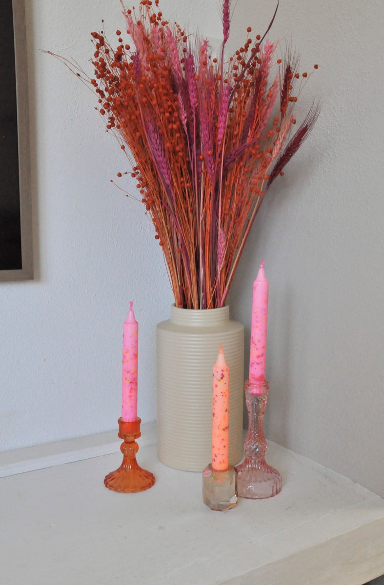 Diner Kaars Confetti - Set of 3